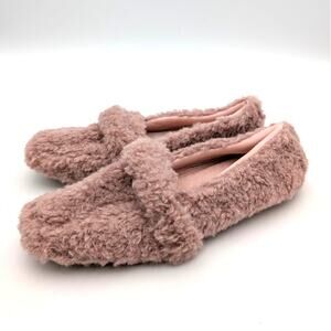 Seychelles Faux Shearling Moc toe Loafer Shoes Women's Cinder Rose Size US9M